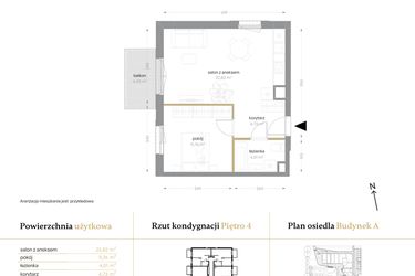 Rzut - Mieszkanie na sprzedaż 2 pokoje o powierzchni 43,32 m² - numer A/56 w Królowej Jadwigi