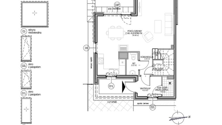 Rzut - Dom na sprzedaż 4 pokoje o powierzchni 110,46 m² - numer A.3.1.4 w Optima VI