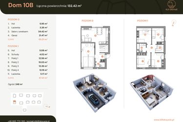 Rzut - Dom na sprzedaż 5 pokoi o powierzchni 132,53 m² - numer 10b w Klif Oksywie
