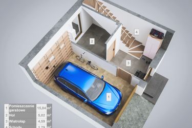 Rzut - Dom na sprzedaż 4 pokoje o powierzchni 89,91 m² - numer 8M.2 w Krasińskiego 2