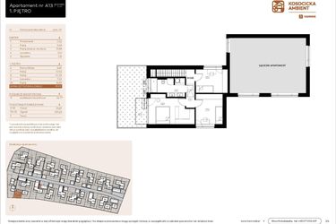 Rzut - Mieszkanie na sprzedaż 5 pokoi o powierzchni 99,97 m² - numer A13 w Kosocicka Ambient