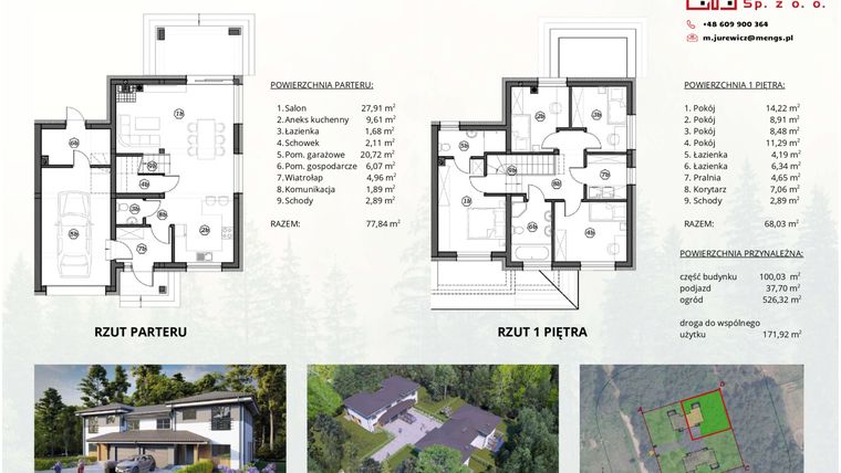 Rzut - Dom na sprzedaż 5 pokoi o powierzchni 145,87 m² - numer B1.2 w Zielony Zakątek