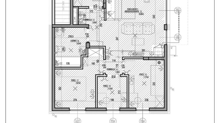Rzut - Mieszkanie na sprzedaż 3 pokoje o powierzchni 54,58 m² - numer J2.1 w HEJ! Baniocha J