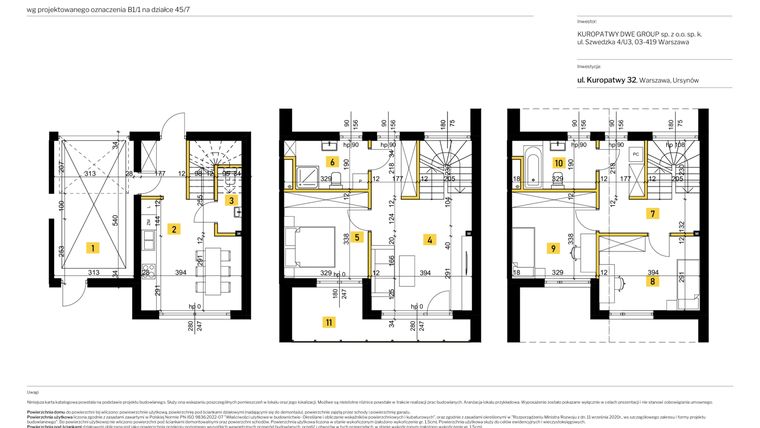 Rzut - Mieszkanie na sprzedaż 4 pokoje o powierzchni 92,41 m² - numer 5 w Kuropatwy 32