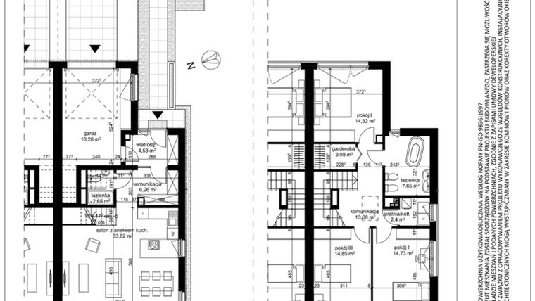 Rzut - Dom na sprzedaż 4 pokoje o powierzchni 136,65 m² - numer A1 M2 w Enklawa Zwierzyniec
