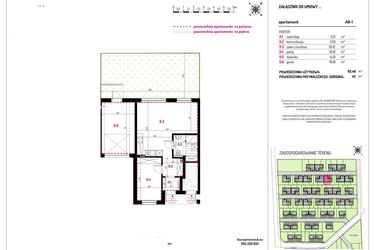 Rzut - Mieszkanie na sprzedaż 2 pokoje o powierzchni 62,4 m² - numer A9-1 w Aleja Kwitnącej Wiśni