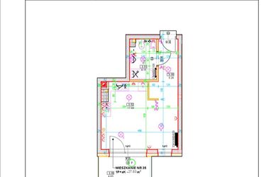 Rzut - Mieszkanie na sprzedaż 1 pokój o powierzchni 27,03 m² - numer D35 w Osiedle Zuchów