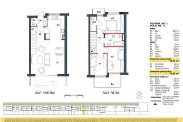 Rzut - Dom na sprzedaż 4 pokoje o powierzchni 96,65 m² - numer 11b w Waw.Re