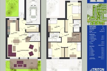 Rzut - Dom na sprzedaż 5 pokoi o powierzchni 144,88 m² - numer L3 w Triton Country 2024