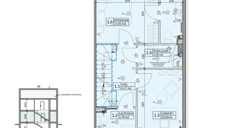 Rzut - Dom na sprzedaż 5 pokoi o powierzchni 123,68 m² - numer 5 w Wille Stolema