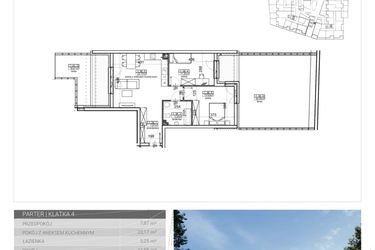 Rzut - Mieszkanie na sprzedaż 3 pokoje o powierzchni 61,77 m² - numer 100 w Wave
