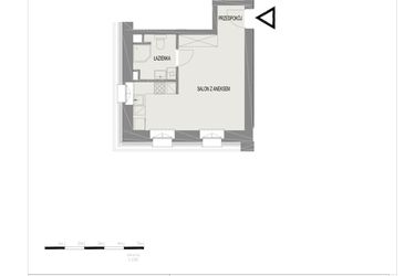 Rzut - Mieszkanie na sprzedaż 1 pokój o powierzchni 28,12 m² - numer A21 w Komuny Paryskiej 19a