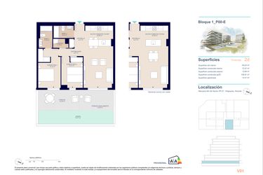 Rzut - Mieszkanie na sprzedaż 2 pokoje o powierzchni 85,57 m² - numer 0-00-E w Apartamenty w La Vila Joiosa - 84746678