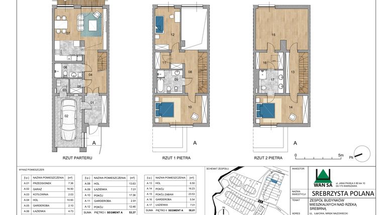 Rzut - Dom na sprzedaż 5 pokoi o powierzchni 185,67 m² - numer 3A w Srebrzysta Polana
