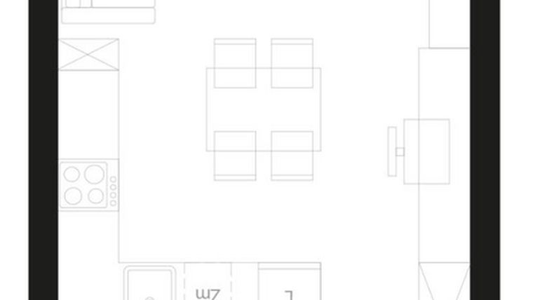 Rzut - Mieszkanie na sprzedaż 1 pokój o powierzchni 32,29 m² - numer M21 w Atrium House