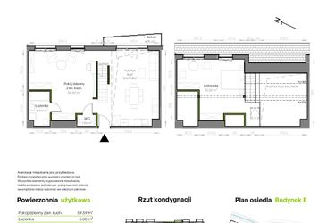 Rzut - Mieszkanie na sprzedaż 4 pokoje o powierzchni 91,7 m² - numer E/036 w Szmaragdowy Park