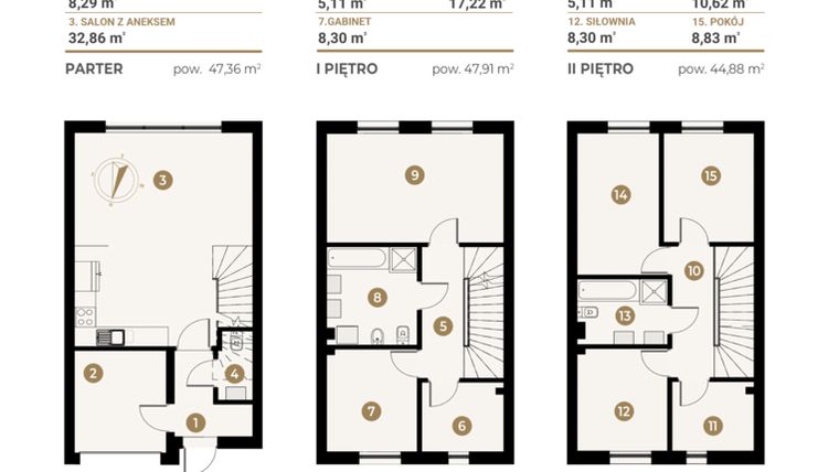 Rzut - Dom na sprzedaż 5 pokoi o powierzchni 140,15 m² - numer Dom C w Przesmyckiego25c