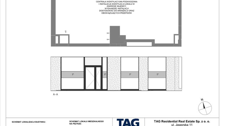 Rzut - Lokal użytkowy na sprzedaż 1 pokój o powierzchni 69,05 m² - numer 3AU04 w Stacja Jeżyce