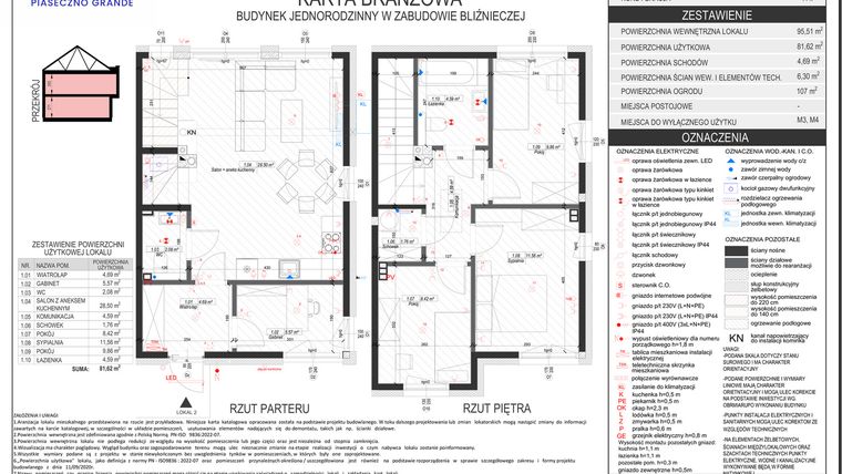 Rzut - Dom na sprzedaż 5 pokoi o powierzchni 81,62 m² - numer A1.2 w Nove Piaseczno Grande