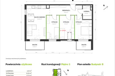 Rzut - Mieszkanie na sprzedaż 4 pokoje o powierzchni 69,82 m² - numer B/C/15 w Augustowska Vita