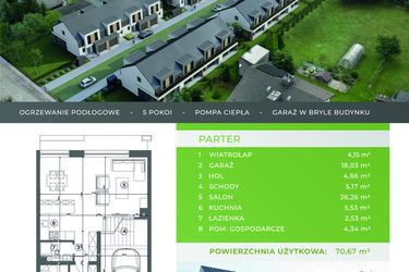 Rzut - Dom na sprzedaż 5 pokoi o powierzchni 125,09 m² - numer C.1.2 w Beskidzka Park