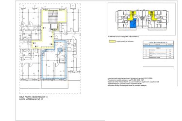 Rzut - Mieszkanie na sprzedaż 2 pokoje o powierzchni 42,47 m² - numer A12 w Lwowska 14