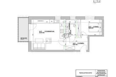 Rzut - Mieszkanie na sprzedaż 2 pokoje o powierzchni 42,87 m² - numer A27 w Laurowy Zakątek