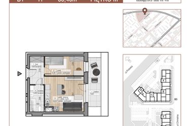 Rzut - Mieszkanie na sprzedaż 2 pokoje o powierzchni 35,4 m² - numer 11 w Urok Jagienki