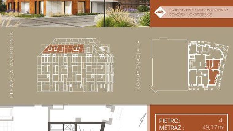 Rzut - Mieszkanie na sprzedaż 2 pokoje o powierzchni 47,14 m² - numer B.4.2 w Browar Jedności