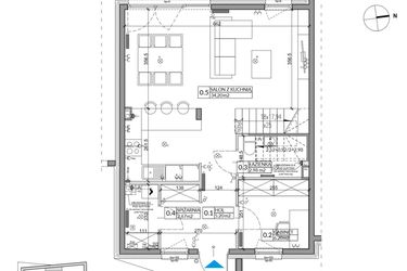 Rzut - Dom na sprzedaż 5 pokoi o powierzchni 109,04 m² - numer 4B w Miasto Ogród 5