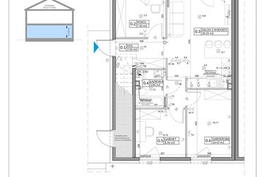Rzut - Mieszkanie na sprzedaż 4 pokoje o powierzchni 60 m² - numer 31A w Domy na Witosa etap 1B