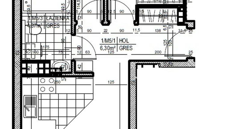 Rzut - Mieszkanie na sprzedaż 3 pokoje o powierzchni 52,02 m² - numer 5 w Staroniwskie Sady etap II