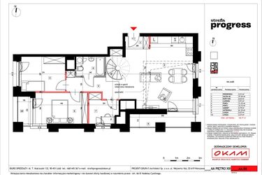 Rzut - Mieszkanie na sprzedaż 5 pokoi o powierzchni 155,66 m² - numer AA.88 w Strefa PROGRESS