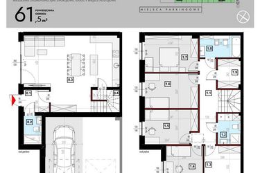 Rzut - Mieszkanie na sprzedaż 5 pokoi o powierzchni 145,39 m² - numer L8/1 w Osiedle Malarska etap VII