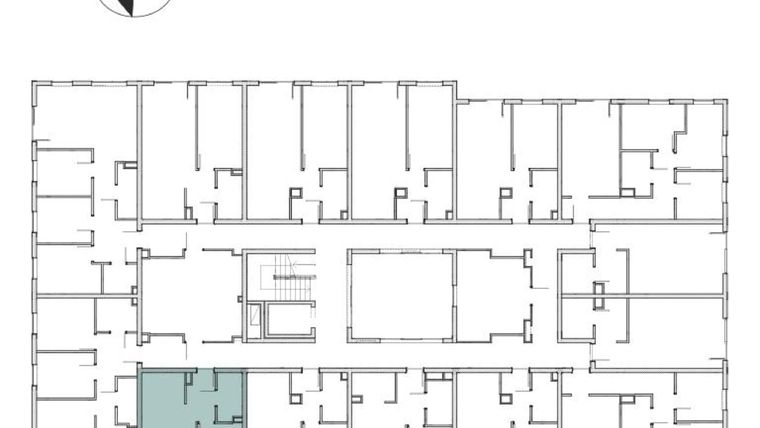 Rzut - Mieszkanie na sprzedaż 2 pokoje o powierzchni 36,3 m² - numer M26 w Atrium House