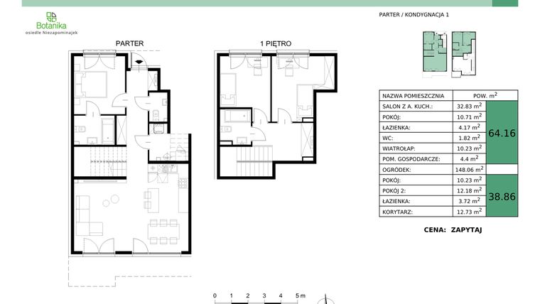 Rzut - Mieszkanie na sprzedaż 4 pokoje o powierzchni 103,02 m² - numer 4-M1 w Osiedle Niezapominajek