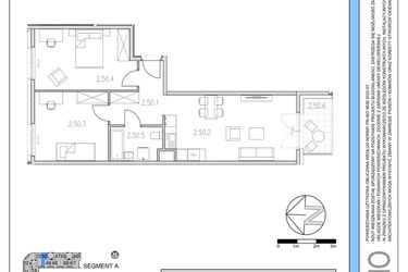 Rzut - Mieszkanie na sprzedaż 3 pokoje o powierzchni 62,91 m² - numer 50 w Osiedle Solne etap II