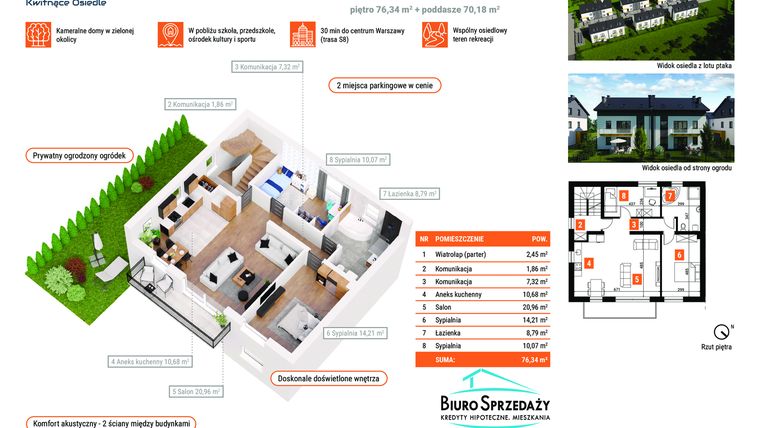 Rzut - Mieszkanie na sprzedaż 7 pokoi o powierzchni 146,52 m² - numer 30.2 w Kwitnące Osiedle