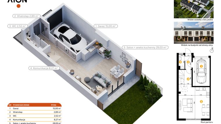 Rzut - Dom na sprzedaż 4 pokoje o powierzchni 112 m² - numer 4B w Domy na dobre - REDA