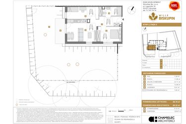 Rzut - Mieszkanie na sprzedaż 3 pokoje o powierzchni 59,1 m² - numer Y/1 w Wille Biskupin Etap 2.2