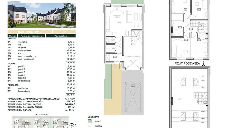 Rzut - Dom na sprzedaż 5 pokoi o powierzchni 140,08 m² - numer A7 w Cisova Park