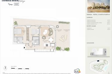 Rzut - Mieszkanie na sprzedaż 3 pokoje o powierzchni 164 m² - numer P2P6A w Termica Beach
