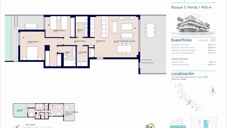 Rzut - Mieszkanie na sprzedaż 2 pokoje o powierzchni 129,76 m² - numer A11-019 w Unika I
