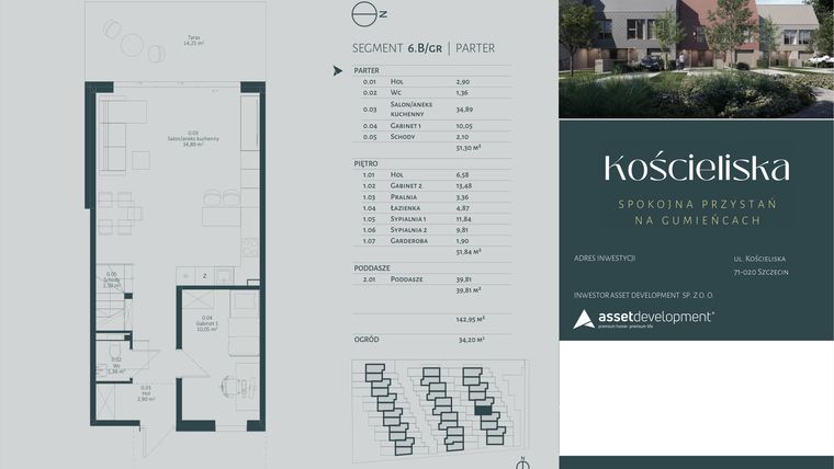 Rzut - Dom na sprzedaż 4 pokoje o powierzchni 142,95 m² - numer 6.B w Kościeliska