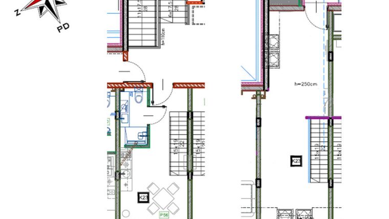 Rzut - Mieszkanie na sprzedaż 2 pokoje o powierzchni 48,95 m² - numer K.23 w Enklawa Polany etap II