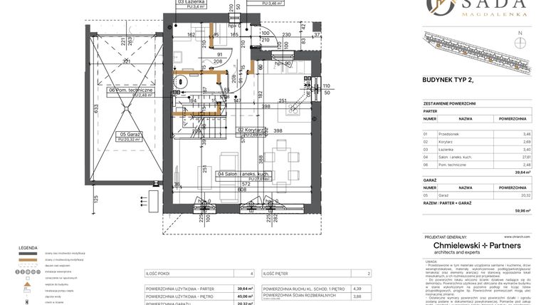 Rzut - Dom na sprzedaż 4 pokoje o powierzchni 113,29 m² - numer II/45 w Osada Magdalenka