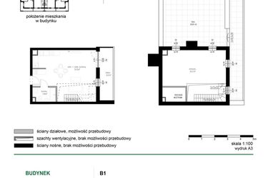 Rzut - Mieszkanie na sprzedaż 2 pokoje o powierzchni 65,48 m² - numer 26 w Wędrowna