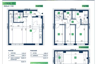 Rzut - Dom na sprzedaż 5 pokoi o powierzchni 113,13 m² - numer 23 w Vista Forest