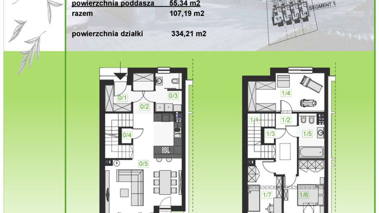 Rzut - Dom na sprzedaż 4 pokoje o powierzchni 107,19 m² - numer 3.1 w Osiedle Zielone Kopce