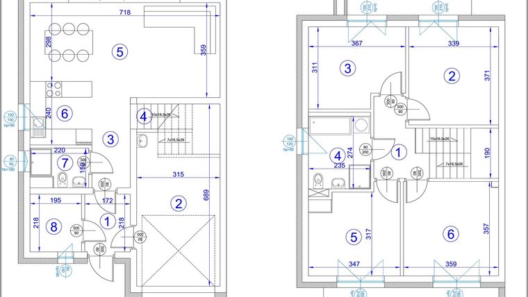 Rzut - Dom na sprzedaż 5 pokoi o powierzchni 125,03 m² - numer 5 w Tymotkowa